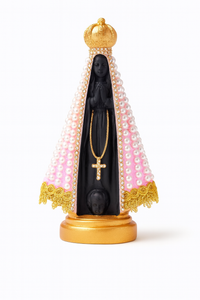 Nossa Senhora de Aparecida 22cm Perolada Artesanal