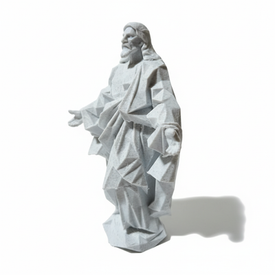 Escultura Jesus Geométrico Estátua 15cm