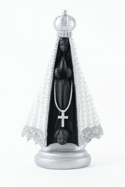 Nossa Senhora de Aparecida 22cm Perolada Artesanal